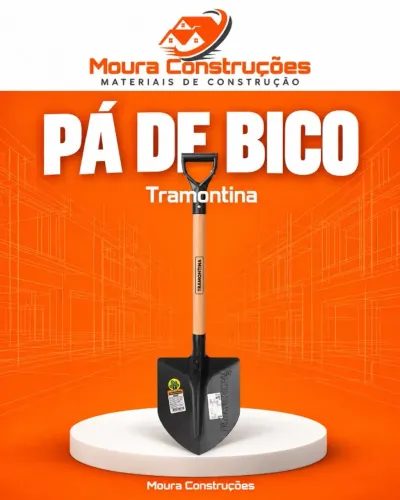 Pá de Bico Tramontina com Cabo e Empunhadura Ergonômica