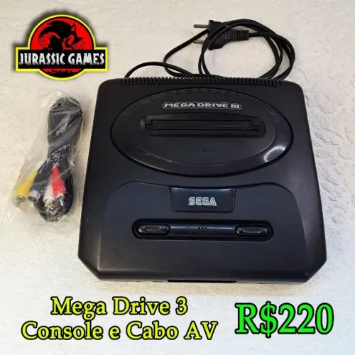 Console Mega Drive 3 Funcionando normal. Somente aparelho e cabo AV.