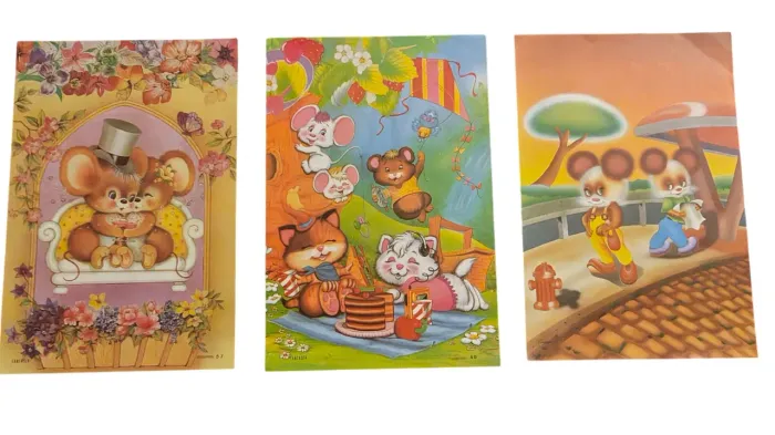 Lote 3 papéis de carta Grandes vintage
