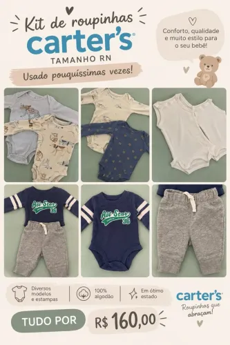 Roupa de bebê Kit 8 peças Carter?s tamanho RN
