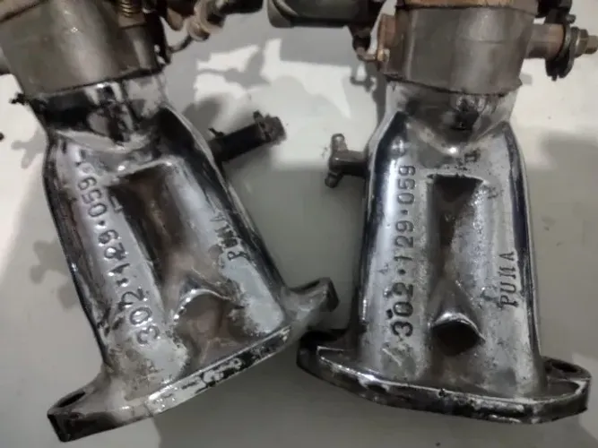 2 Coletores e carburadores solex 40 original puma , raridade . 
