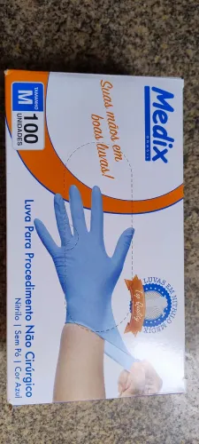 Luva de procedimento descartável