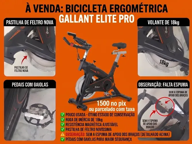 Bicicleta ergométrica Gallant Elite Pro