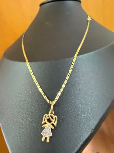 Corrente Piastrine de ouro 2.21g 18k procedência garantia eterna
