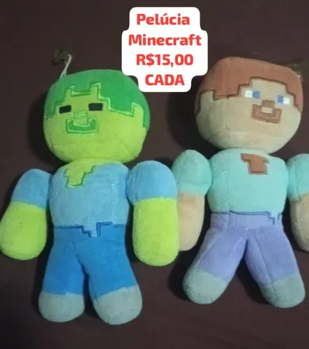 Vendo 2 pelúcias Mine Craft R$50