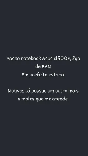 Notebook asus x1500E