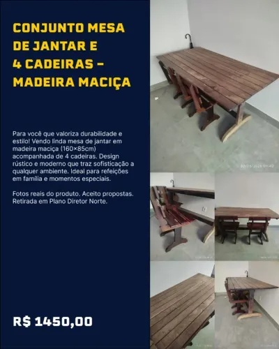 MESA-MADEIRA MACIÇA