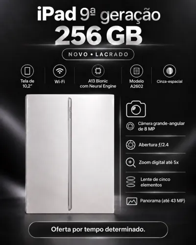 iPad (9ª geração) - 256 GB ( LACRADO)