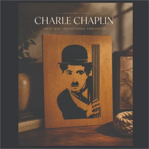 Quadro Artesanal Charlie Chaplin