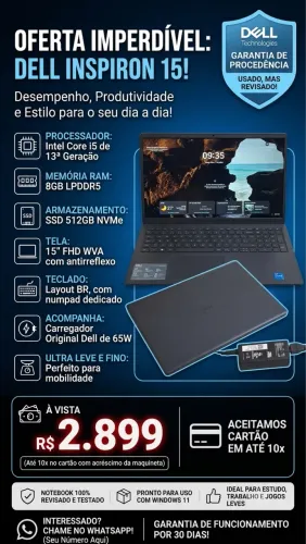 Notebook Dell vostro com nota fiscal