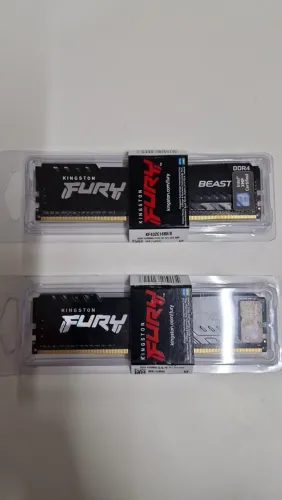 Memória RAM Kingston Fury 16GB (2x8GB) - 3200mhz - CL16 -DDR4 - NOVAS