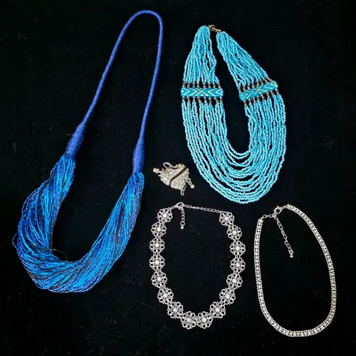 Kit 5 Colares Femininos Boho + Gargantilhas Prata