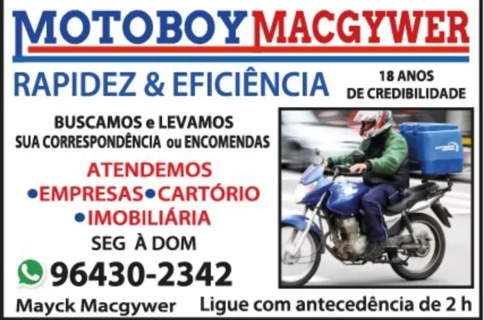 Motoboy experiente 