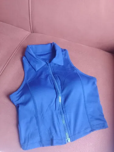 COLETE ESPORTIVO AZUL - TAMANHO P/M