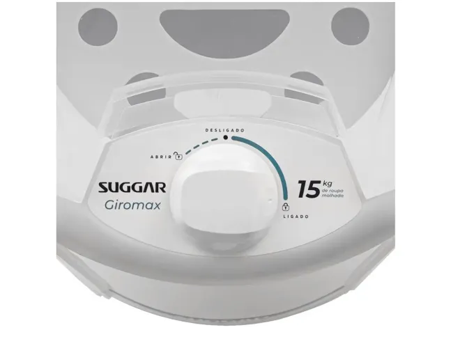 Centrífuga de Roupas SUGGAR 15KG, Branca, 110V | GIROMAX, CT1501BR