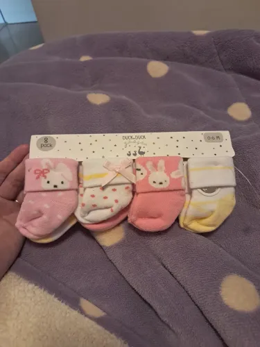 Oito pares de meia de 0 a 6 meses