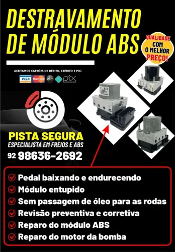 Destravamento de módulos ABS ! Melhor preço de Manaus 