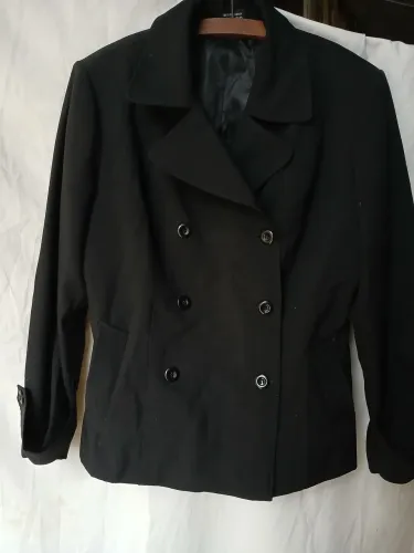 Blazer Feminino Preto Lekali - Estilo Trench Coat / Social - #BlazerPreto #Trabalho