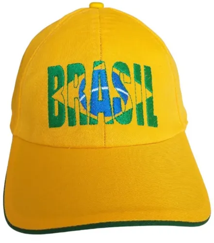 Boné Seleção Do Brasil Futebol Bandeira Copa Do Mundo