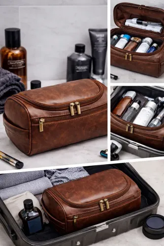 Necessaire em couro