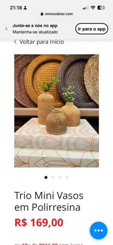 Vasinhos de decoração