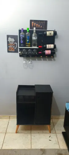 Kit Adega de Parede + Aparador Retrô