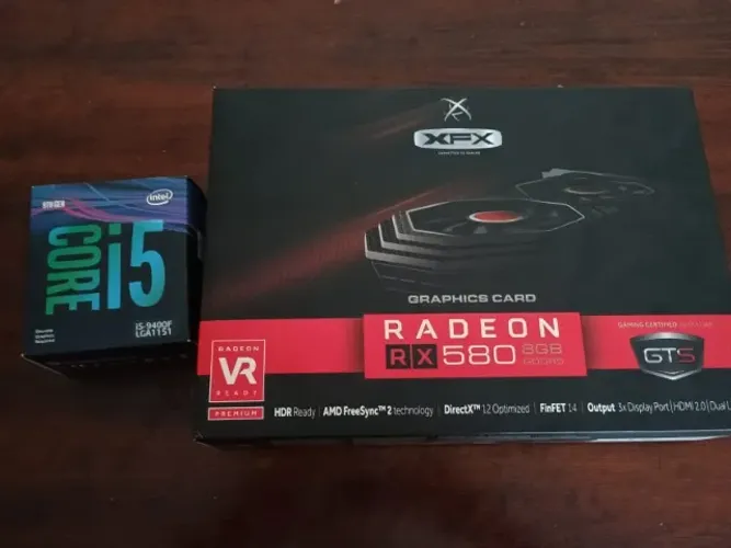 Kit gamer Rx580 + Processador I5 9400f com cooler box