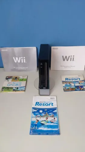 NINTENDO WII BLACK - SUPER KIT