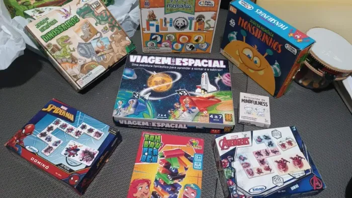 Lote Jogos Educativos Infantis | 9 Jogos | Marvel, Grow, Memória e Mindfulness