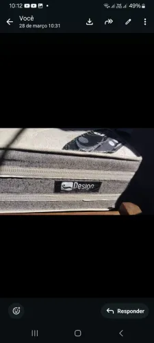 Vendo cama de madeira macanaíba e colchão de casal.