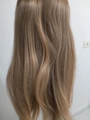 Cabelo Humano Natural Loiro Mesclado 52cm