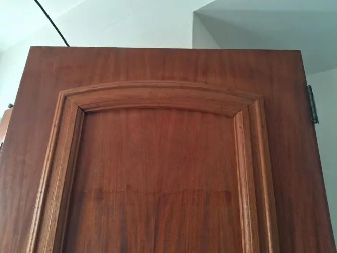 Porta Cedro Rosa de Madeira Maciça Antiga 70cm com Dobradiça