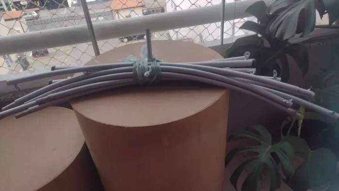 Kit de três Cilindros de MDF e Acrílico+ Arco de Metal