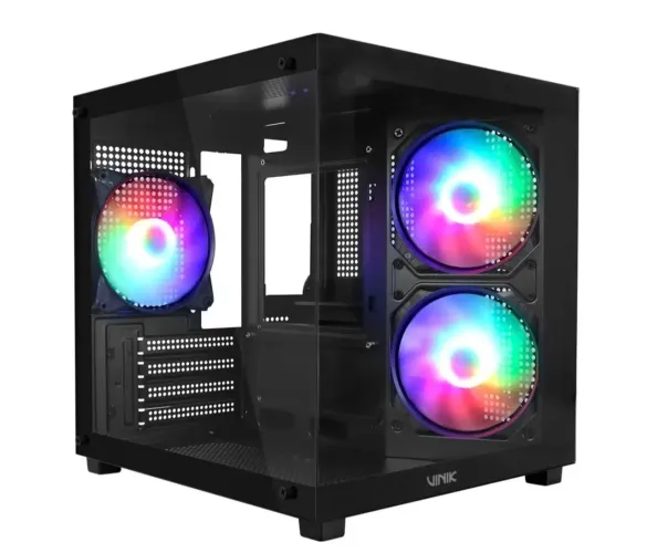 Gabinete gamer com vidro temperado +3 ventoinhas - praticamente novo