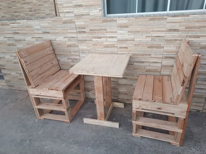 Conjunto sofá de pallet