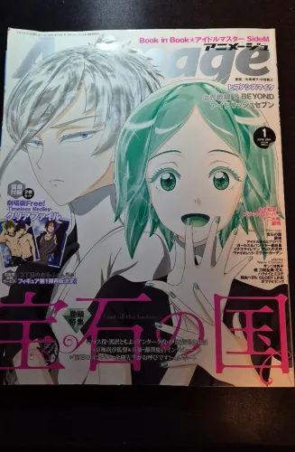 Revista Animage Japonesa Jan/2018 - Capa Houseki no Kuni (Com brinde do anime Free!)