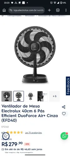 Ventilador Electrolux de mesa silencioso ?