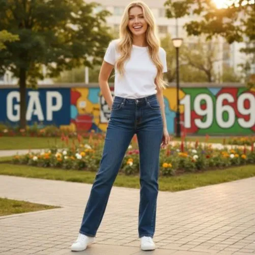 calça jeans gap - denim elegante e casual - tam 42