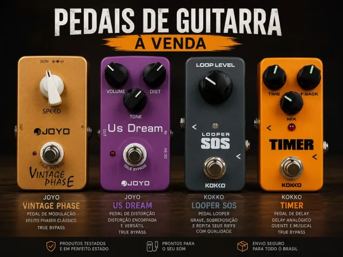 Vendo ou troco pedais de guitarra