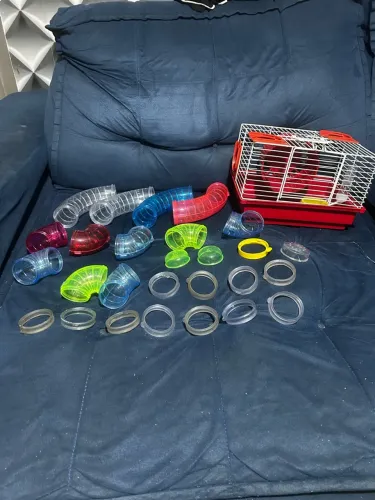 Gaiola para hamster com acessórios