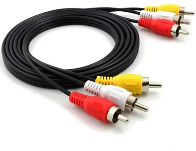 Cabo 3 Rca Macho X 3 Rca Macho Tv Dvd Áudio Vídeo