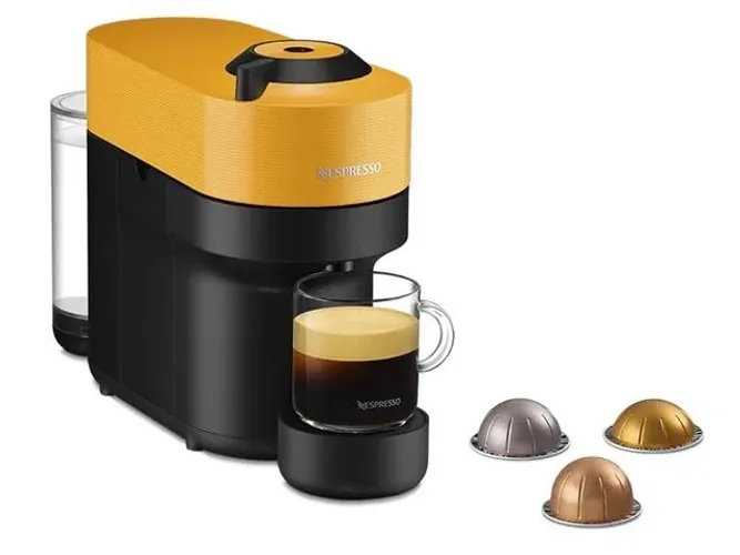 Linda Cafeteria Nespresso Elétrica Vertuo Pop (Amarela)