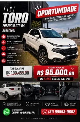 Fiat Toro Freedom 2.0 16V 4X4 Diesel Aut. 2021