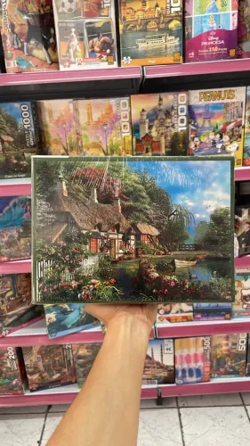 QUEBRA-CABEÇA CASA NO LAGO 1000 PEÇAS - GROW LACRADO