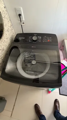 Máquina de lavar Brastemp 12KG preta 