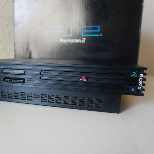 PlayStation 2 fat edição midnight black