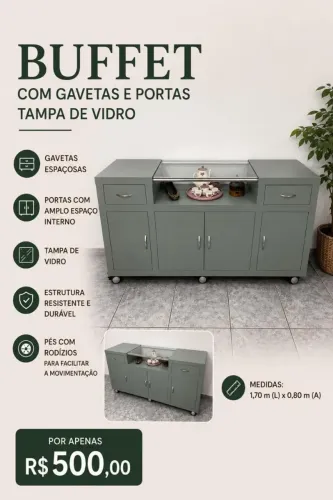 Buffet para sala em madeira