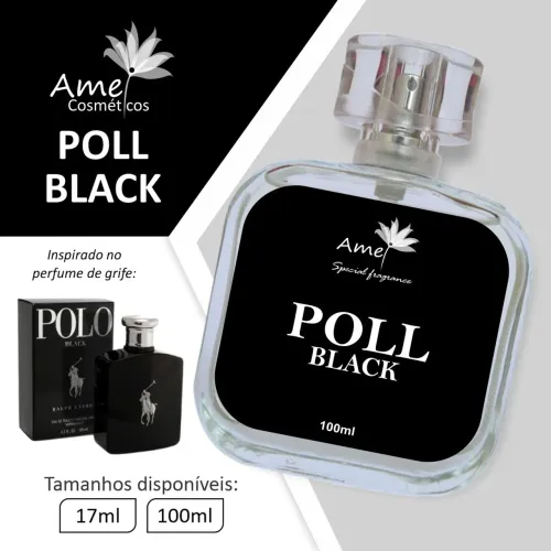 Promoção: perfume masculino Poll Black de 100ml.