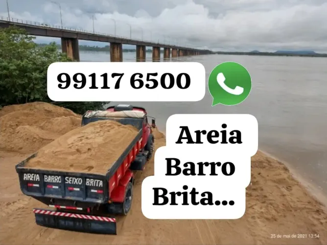 Areia barro brita seixo aterro Piçarra