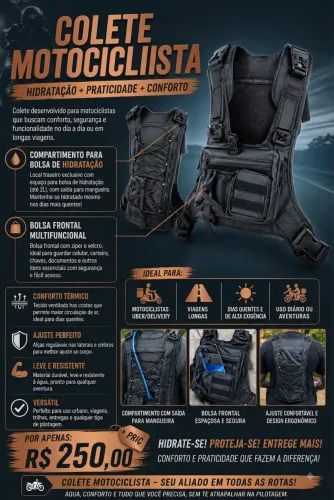 Colete para motociclistas